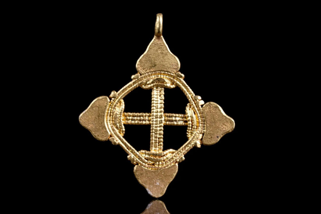 Viking Gold Filigree Cross Pendant - 9th to 11th Century CE | Exquisite Pagan and Christian Symbolism Fusion