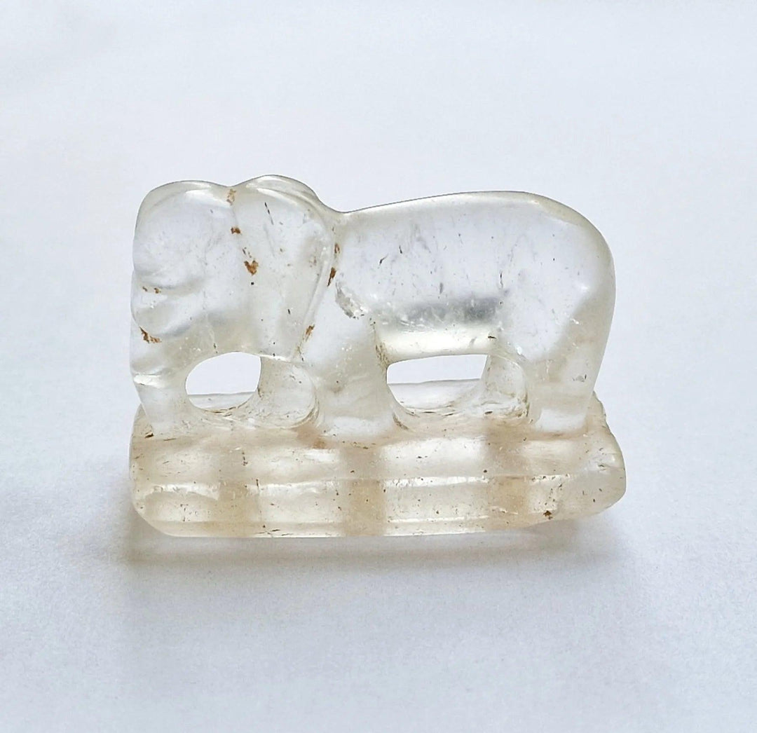 Indus Valley Rock Crystal Elephant Votive Pendant Talisman - 1st Millenium CE | Zelnik Collection