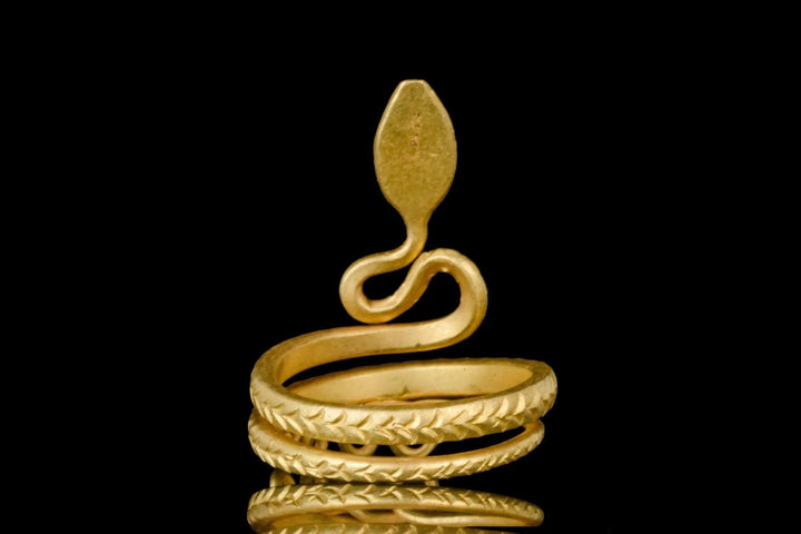 Romano-Egyptian Gold Snake Ring - 1st Century BCE to 1st Century CE | Ancient Symbol of Eternity