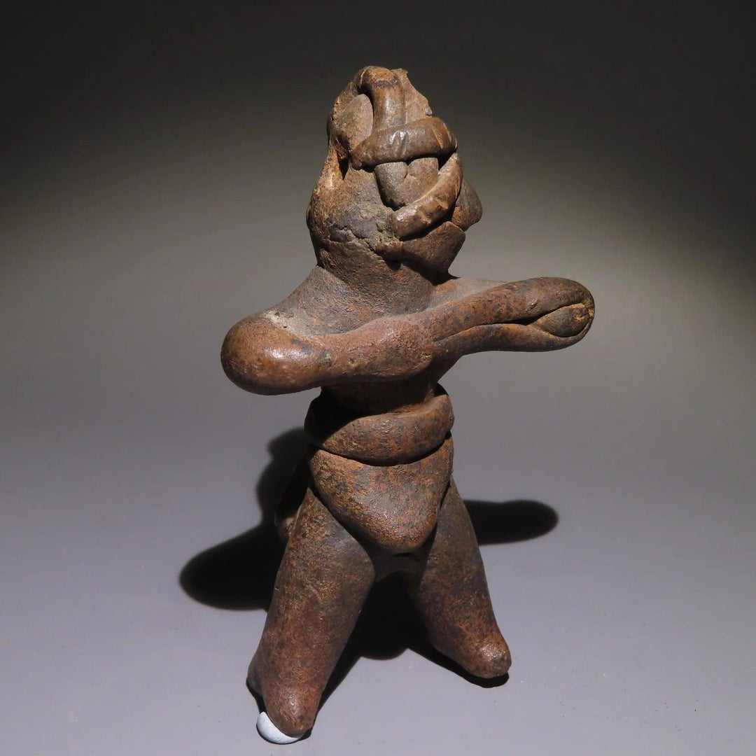 Nayarit Terracotta Slingshot Warrior Figure - 8th to 3rd Century BC | Published & Exhitbited