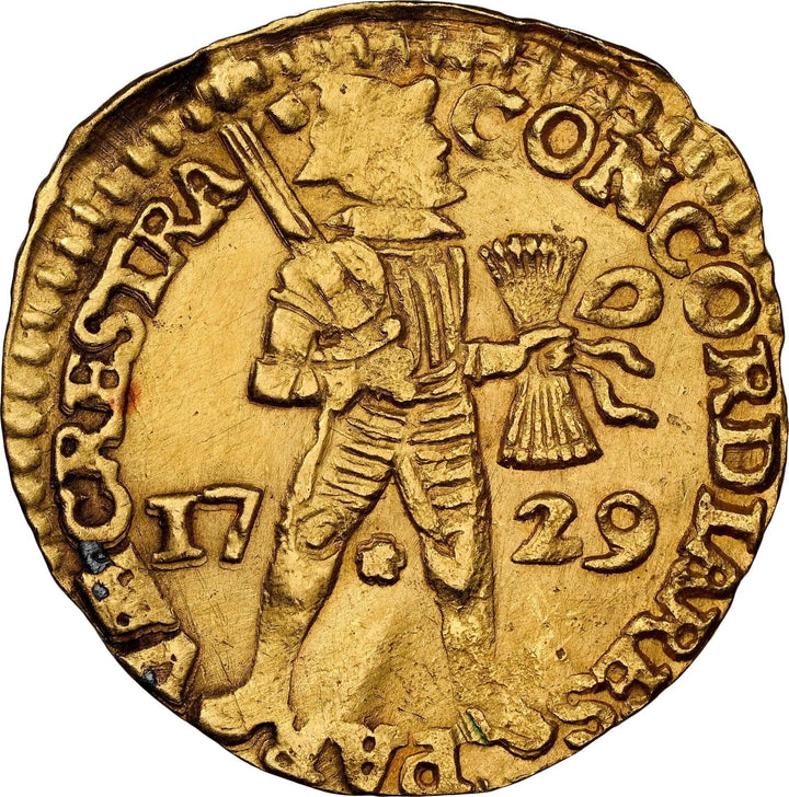 Netherlands Utrecht Gold Ducat - 1729 | Vliegenthart Shipwreck Maritime Treasure