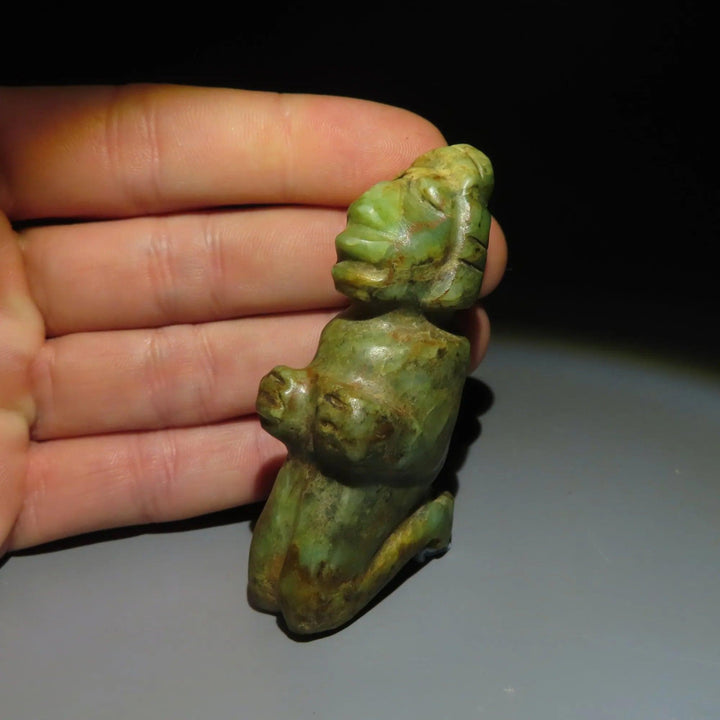 Mixtec Jade Anthropomorphic Figure - 13th to 14th Century CE | Exquisite Pre-Columbian Art