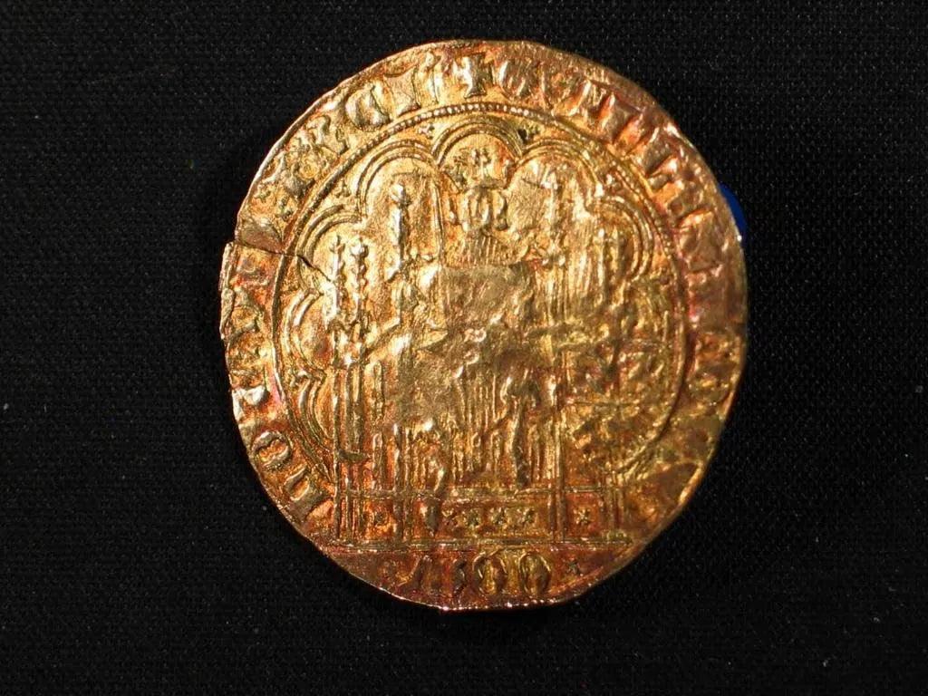 Netherlands Golden Shield - 1349-1389 CE | Rare Medieval Clinckaert Willem V