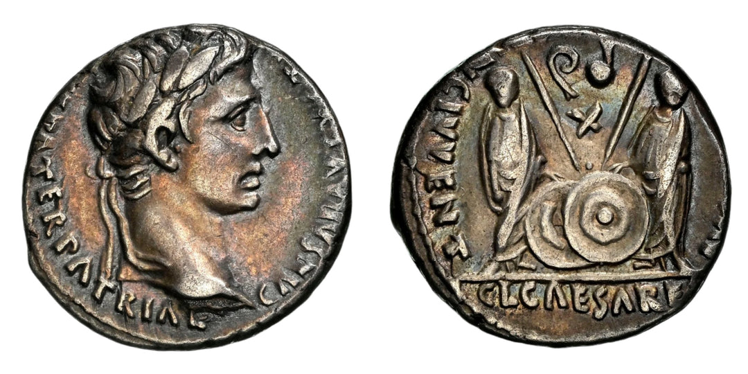 Roman Silver Denarius Lugdunum - 27 BCE to 14 CE | Emperor Caesar Augustus