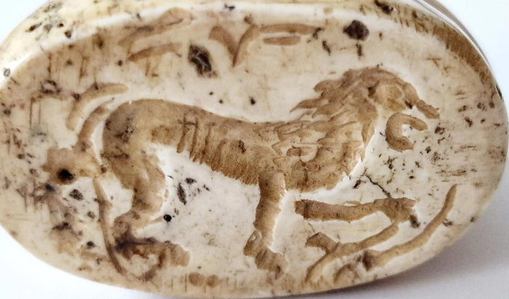 Parthian Soapstone Wolf Seal with Wolf Intaglio - Almost 2000 Years Old | Zelnik Collection