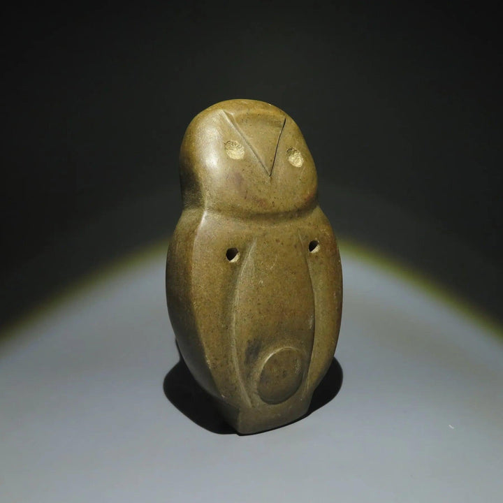 Mapuche Green Stone Owl Figure - 13th to 15th Century CE | Cronier Collection