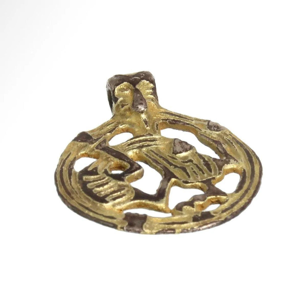 Viking Gilded Bronze Beast Pendant - 10th to 11th Century CE | Riddarholmen Rus