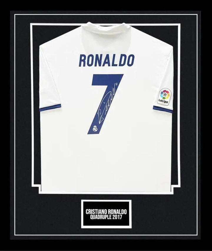 Cristiano Ronaldo 7 Real Madrid 2016-2017 Quadruple - CR7 Signed Soccer Shirt