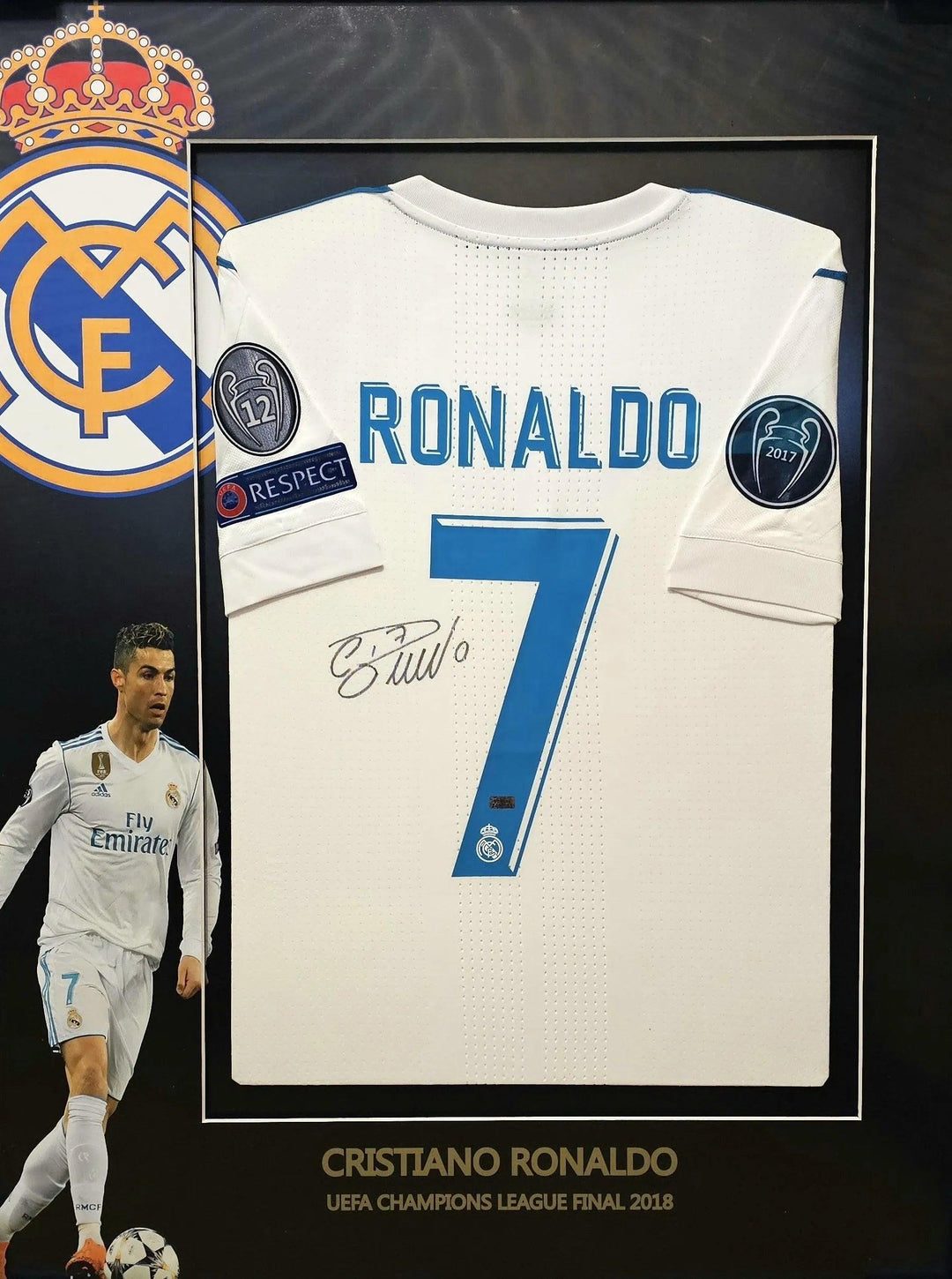 Cristiano Ronaldo 7 Real Madrid 2017-2018 Home Signed Soccer Shirt | La Decimotercera