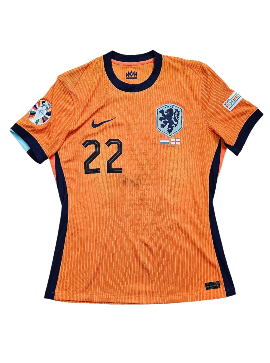 Denzel Dumfries Signed Matchworn Holland Shirt | Euro Cup 2024 Semi-Final