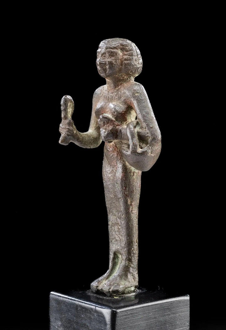 Ancient Egyptian Bronze Figure - Priestess of Bastet | 22nd Dynasty & Royal Athena Galleries