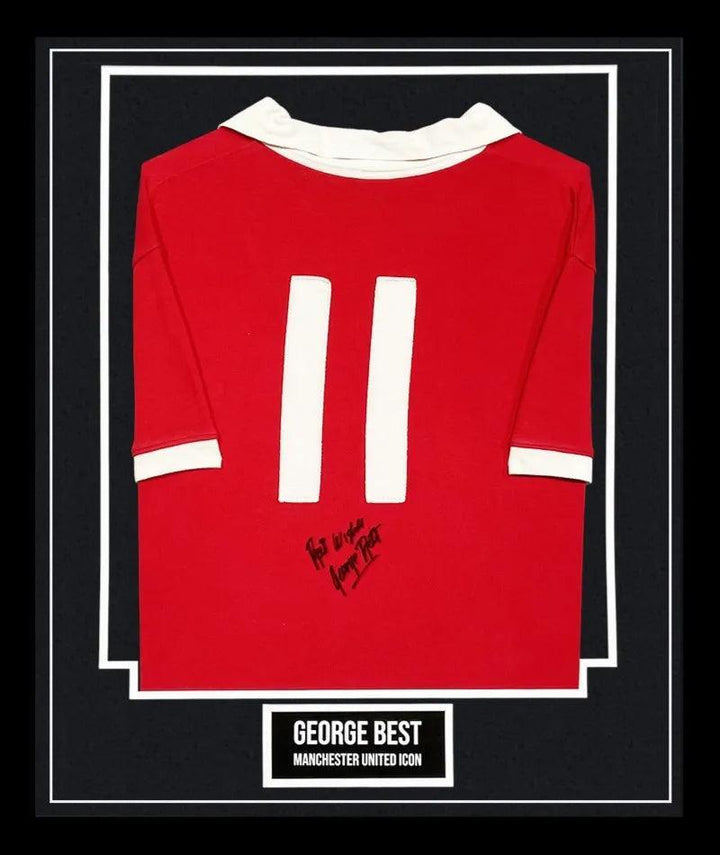 George Best 11 Manchester United 1963-1974 - Signed Soccer Shirt | Firma Stella