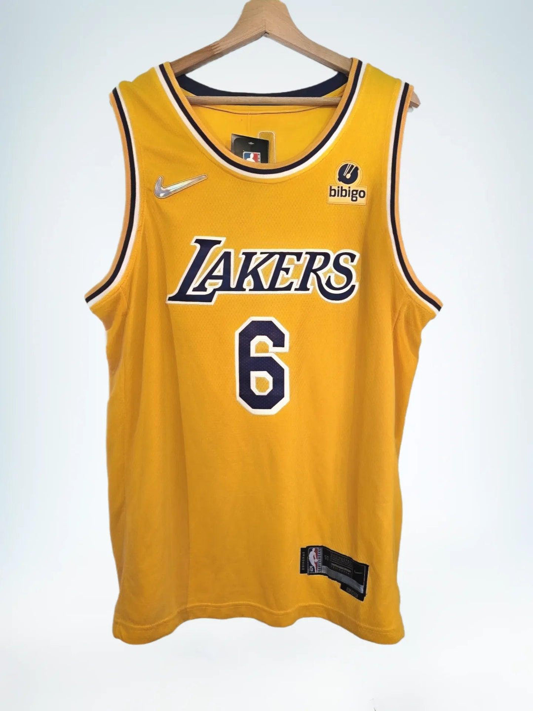 LeBron James 6 LA Lakers Home Signed Basketball Jersey PSA DNA