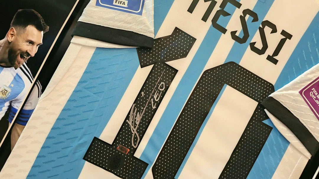 Lionel Messi 10 Argentina 2022 World Cup - Signed Home Soccer Shirt | Iconic Victory Memorabilia