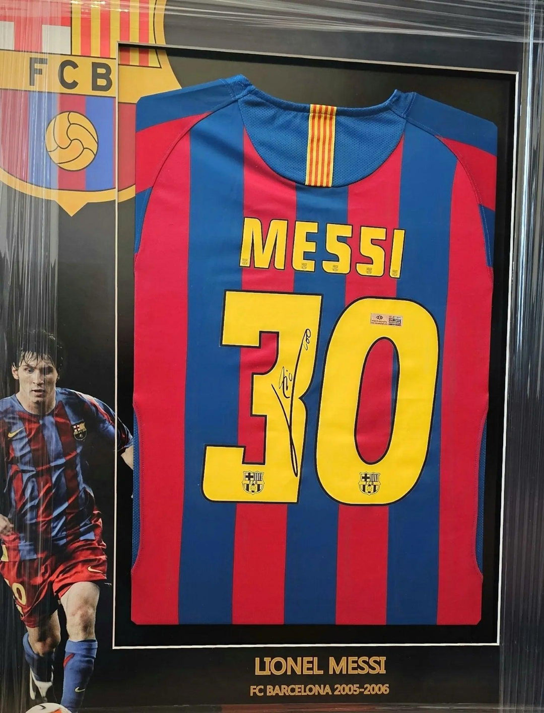 Lionel Messi 30 Barcelona 2005-2006 Home - Signed Soccer Shirt | Birth of a Legend