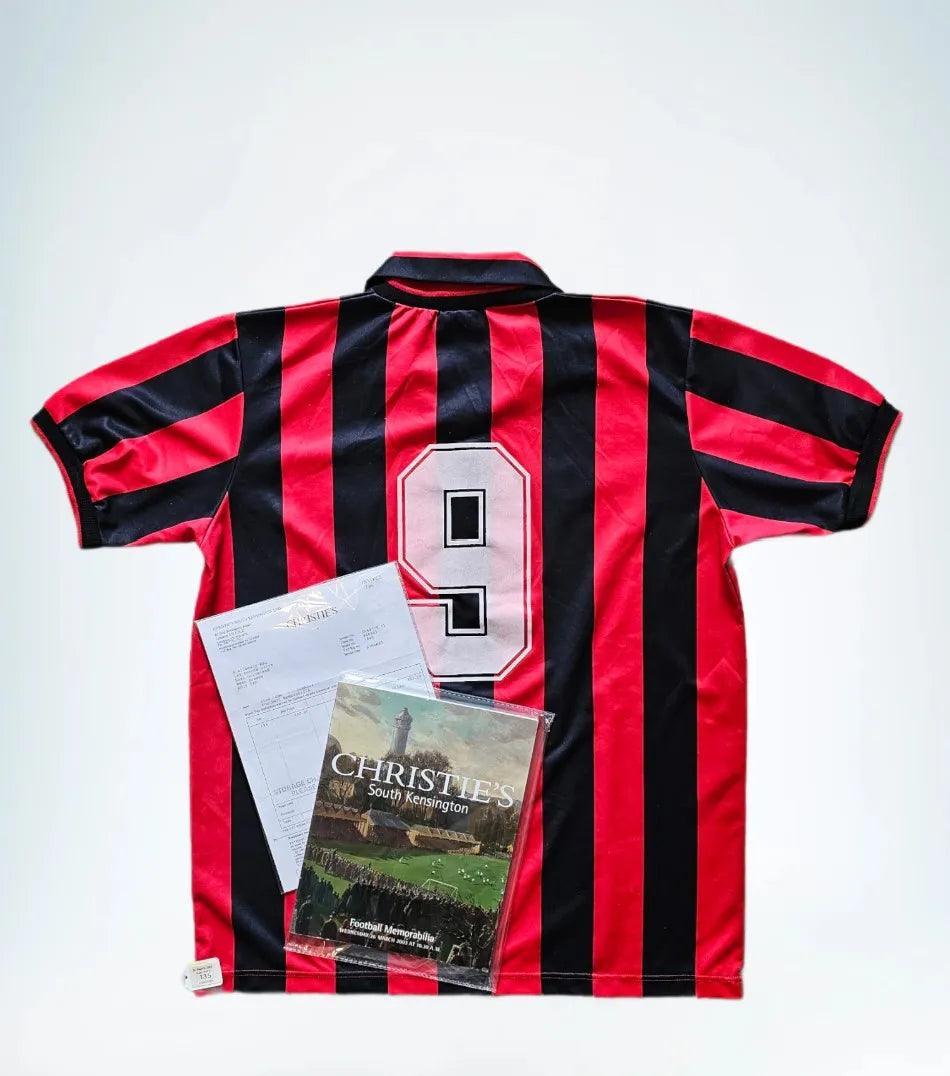 Marco van Basten 9 AC Milan 1990-1991 - Rare Match-Worn Shirt | Christie's COA