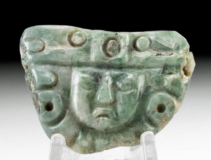 Maya Jade Pendant of Lord - Late Classic Period | Resplendent Pre-Columbian Artistry