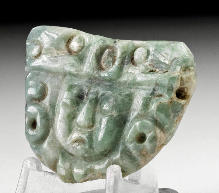 Maya Jade Pendant of Lord - Late Classic Period | Resplendent Pre-Columbian Artistry