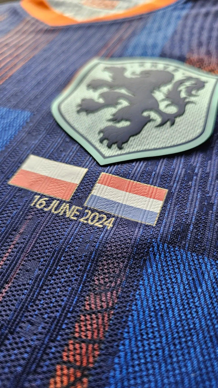 Memphis Depay 10 Holland Euro 2024 Away - Match Worn Shirt Signed | Iconic Hairband Game