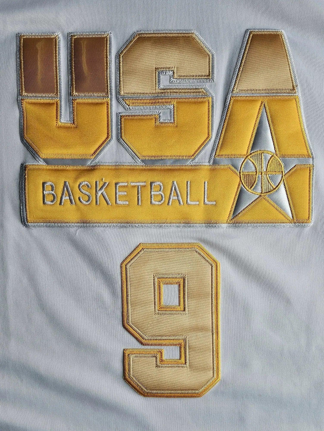 Michael Jordan 9 USA Olympics 1992 Dream Team - Signed Gold Jersey | Upper Deck UDA