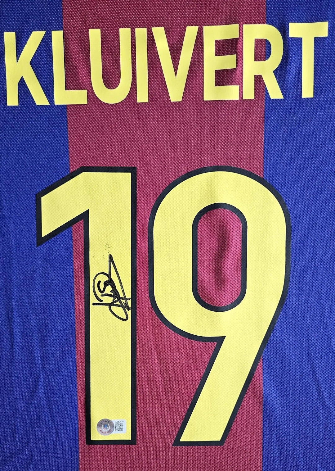 Patrick Kluivert 19 Barcelona 1998-1999 Home - Signed Soccer Shirt | Blaugrana