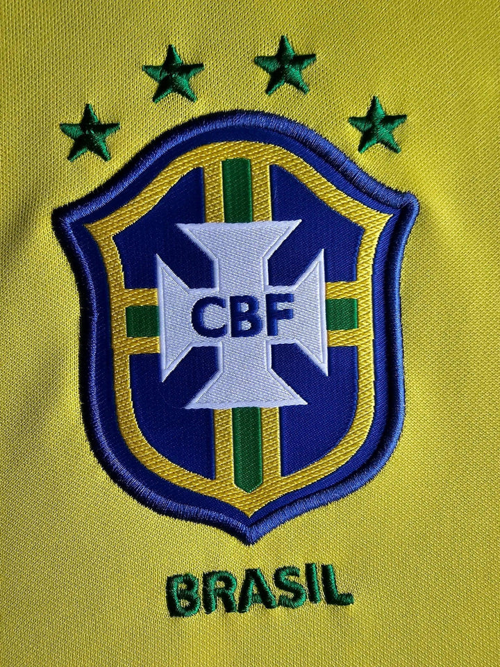 Roberto Carlos 6 Brazil 2002 World Cup - Signed Soccer Shirt | Framed with Museum Glass & Beckett COA