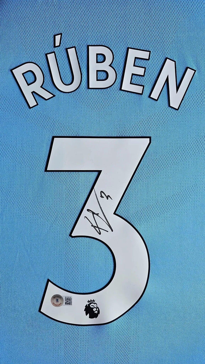 Rúben Dias 3 Manchester City 2021-2022 Home - Signed Soccer Shirt | Premier League Standout