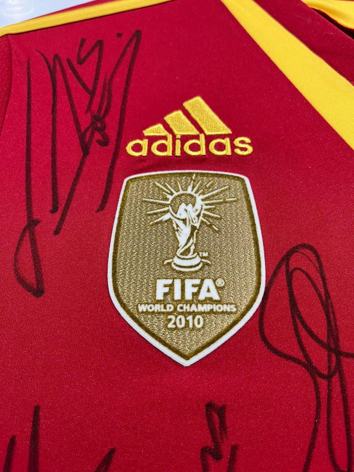 Spain World Cup 2010 Winners - Signed Soccer Shirt | All Signatures National Team