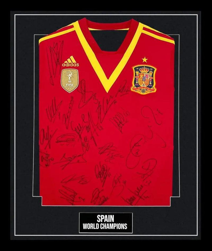 Spain World Cup 2010 Winners - Signed Soccer Shirt | All Signatures National Team