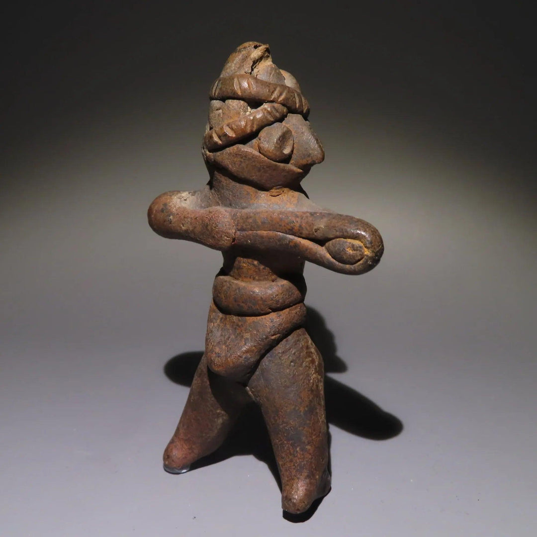 Nayarit Terracotta Slingshot Warrior Figure - 8th to 3rd Century BC | Published & Exhitbited