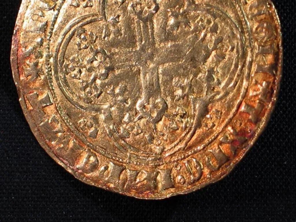 Netherlands Golden Shield - 1349-1389 CE | Rare Medieval Clinckaert Willem V