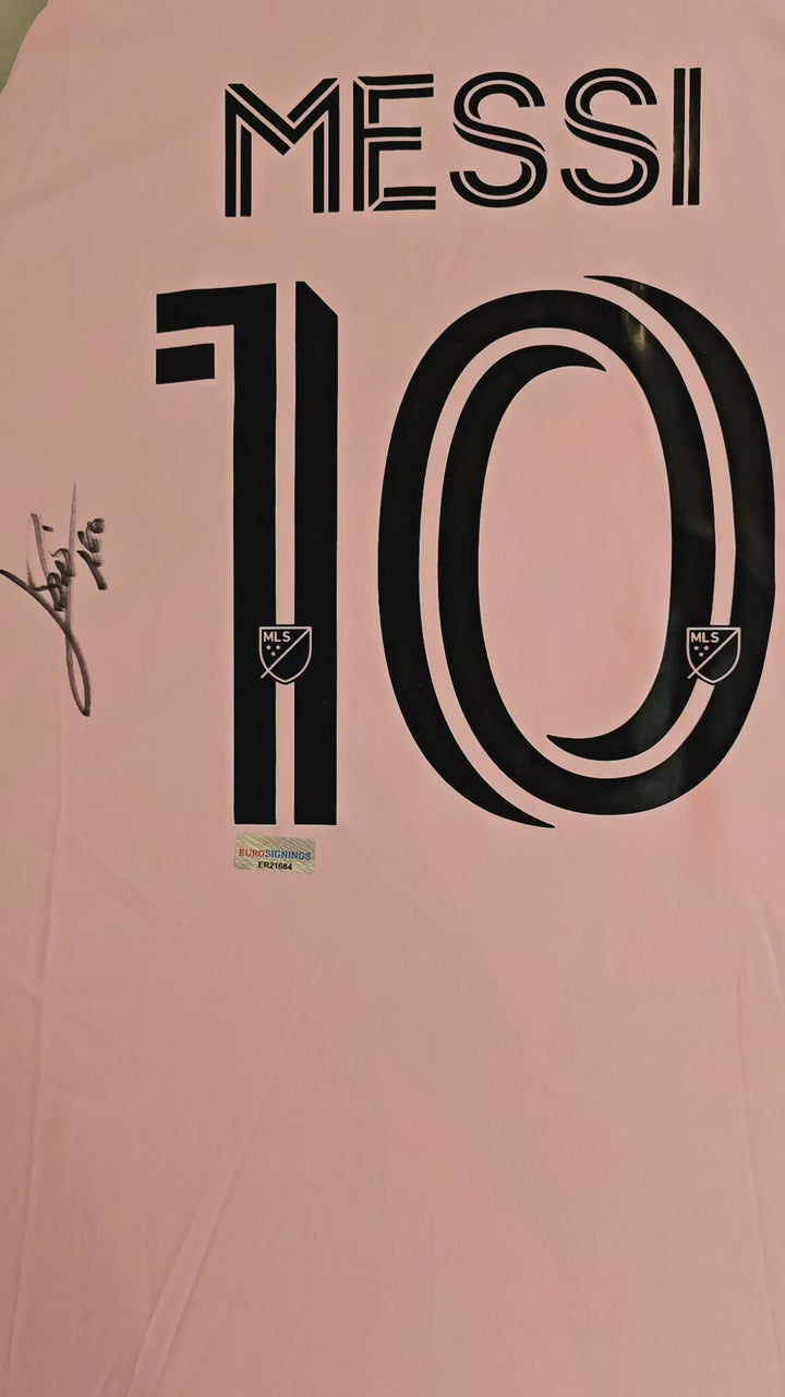 Lionel Messi 10 Inter Miami CF 2023 Home - Signed Soccer Shirt | Inaugural Trophy