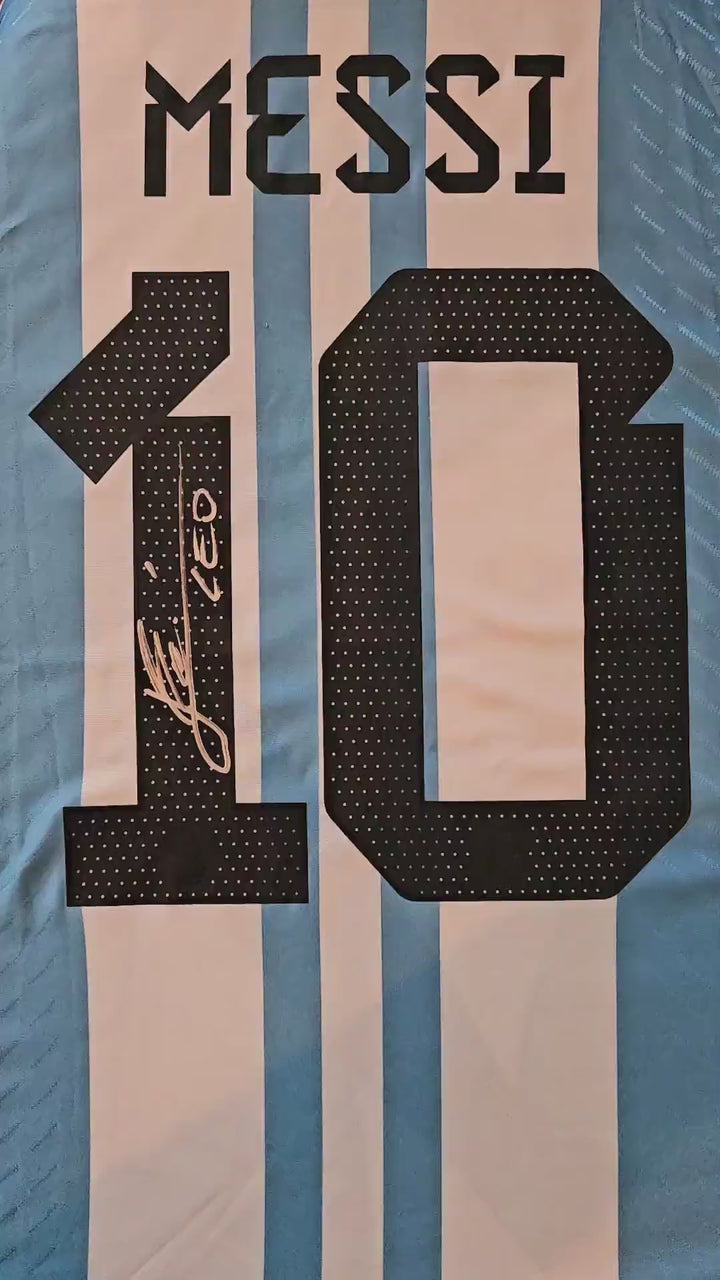 Lionel Messi 10 Argentina 2022 World Cup - Signed Home Soccer Shirt | Iconic Victory Memorabilia